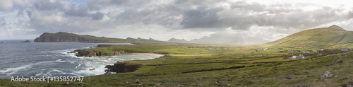 Panoramic View of the western coast of Dingle Peninsula, Ireland. photo