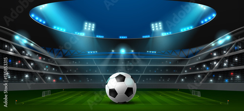 soccer football stadium spotlight