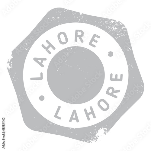 Lahore stamp. Grunge design with dust scratches. Effects can be easily removed for a clean, crisp look. Color is easily changed.