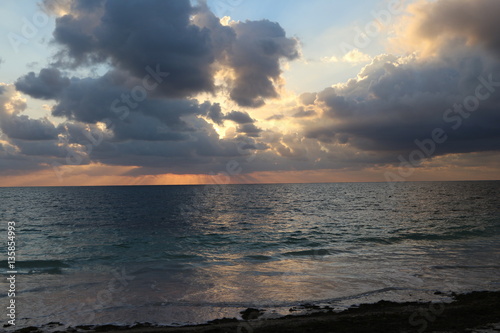 Clouds over beach