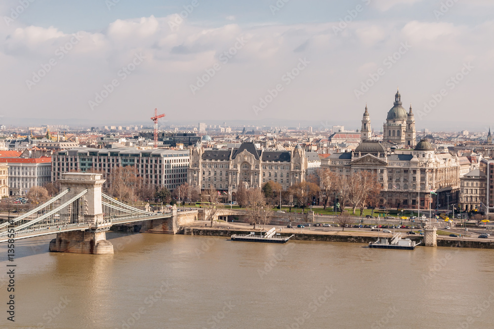 Panoramic overview of Budapest city