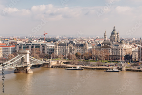 Panoramic overview of Budapest city