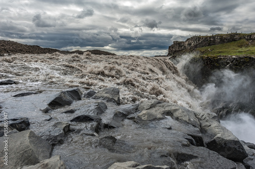 Dettifoss is a waterfall in Vatnajökull National Park in Northeast Iceland, and is reputed to be the most powerful waterfall in Europe. © gekkon4ik