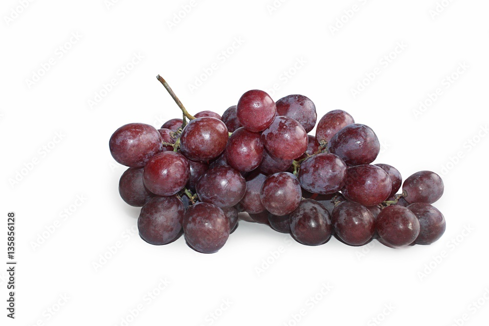 major red grapes on white background isolated major red grapes on white background isolated