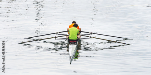 Two seat rowing boat photo