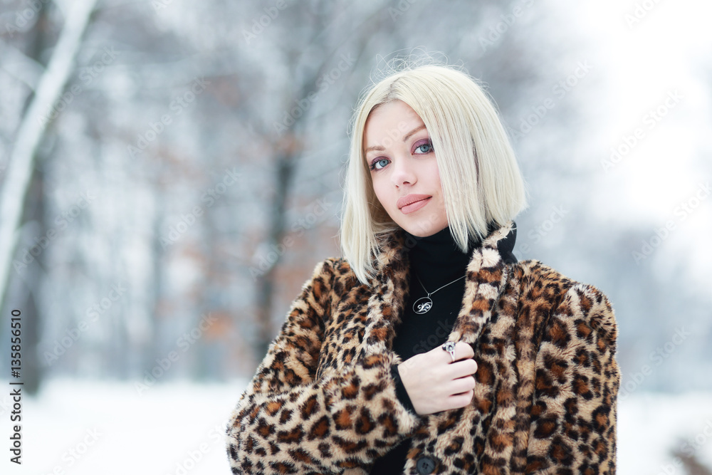 woman portrait in winter