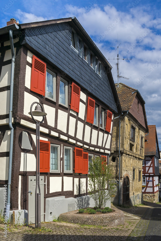Restauriertes Fachwerkhaus in der Hessischen Stadt Hofheim Restauriertes Fachwerkhaus in der Hessischen Stadt Hofheim