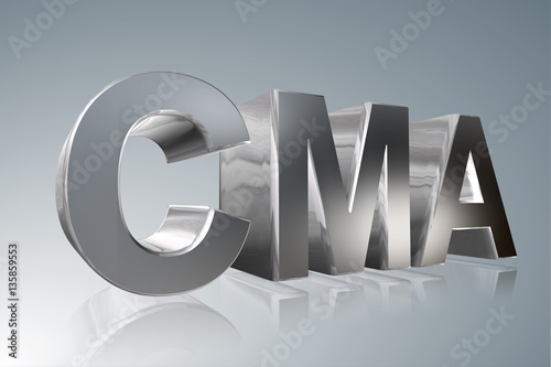 Accounting term - CMA - Certified Management Accountant- 3D image photo