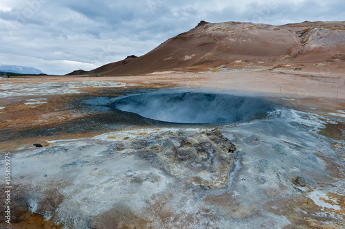 Due to the geological location of Iceland, the high concentration of volcanoes in the area is often an advantage in the generation of geothermal energy, the heating and making of electricity. photo