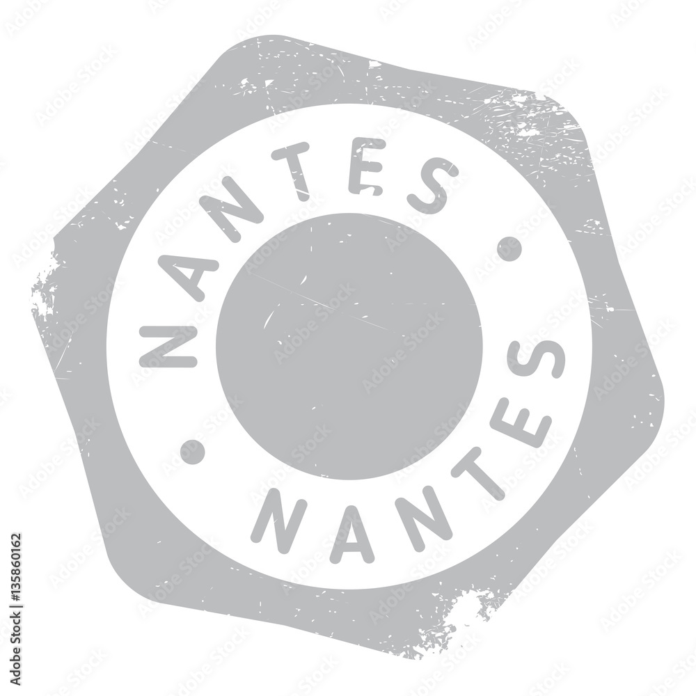 Nantes stamp. Grunge design with dust scratches. Effects can be easily removed for a clean, crisp look. Color is easily changed.