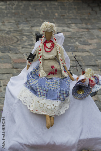 Ukrainian national folklore doll motanka as a souvenir photo