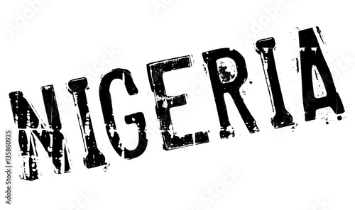 Nigeria stamp. Grunge design with dust scratches. Effects can be easily removed for a clean, crisp look. Color is easily changed.