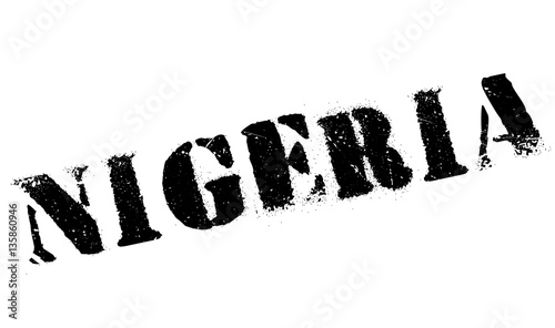 Nigeria stamp. Grunge design with dust scratches. Effects can be easily removed for a clean, crisp look. Color is easily changed.