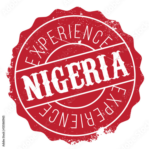 Nigeria stamp. Grunge design with dust scratches. Effects can be easily removed for a clean, crisp look. Color is easily changed.