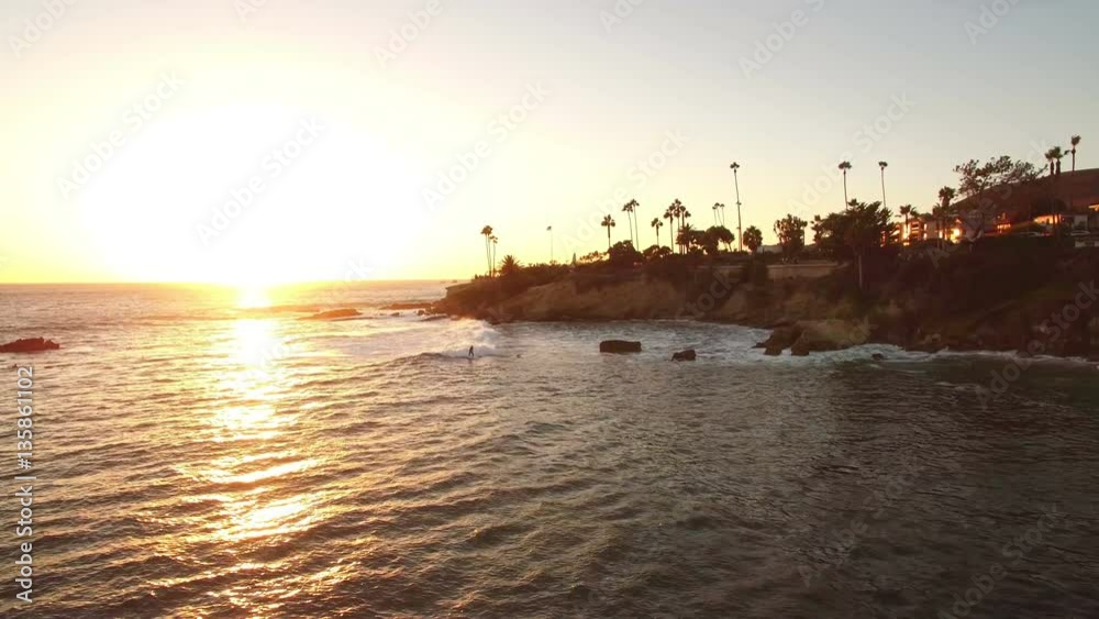 Laguna Beach Sunset Aerial 27 Surfers California Coast Laguna Beach Sunset Aerial 27 Surfers California Coast