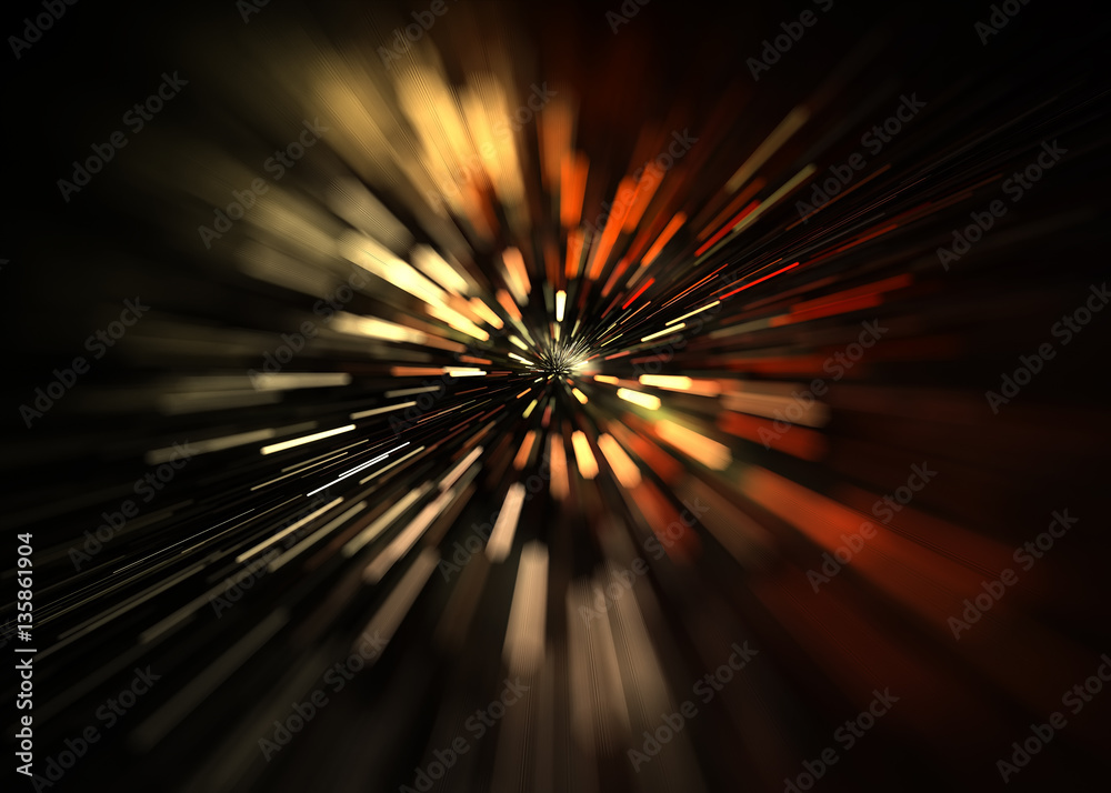 Fototapeta premium Fractal Alien Shining Explosion Background - Fractal Art