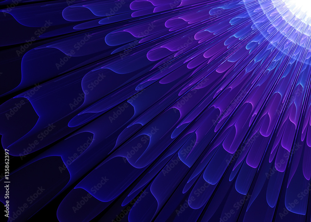 Obraz premium Fractal Pellucid Floral Background - Fractal Art