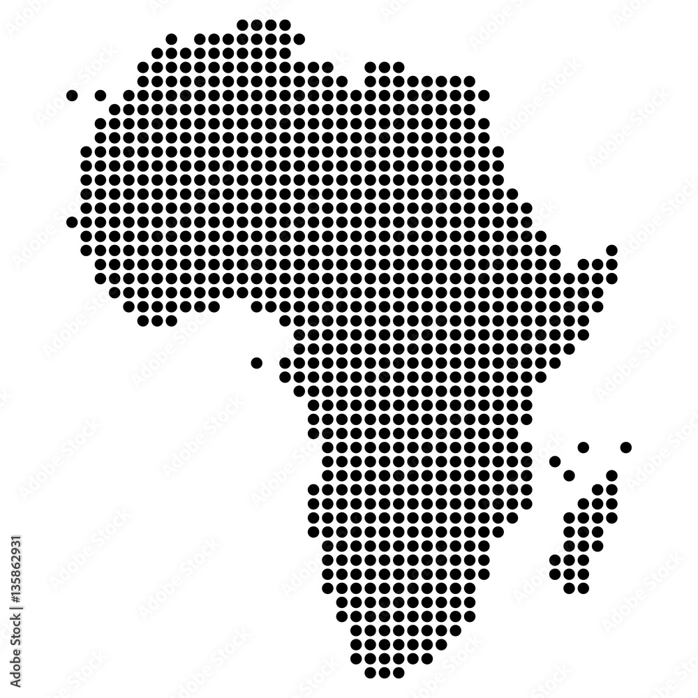 Карта Африканского континента. Оригинальная абстрактная векторная иллюстрация.