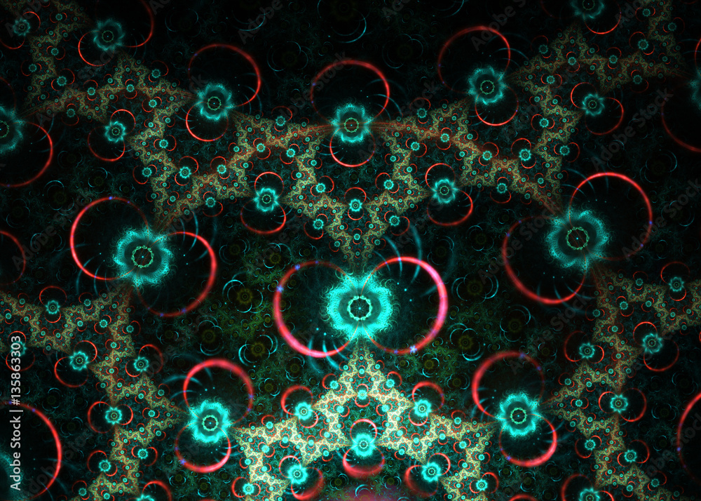 Fractal Elegant Annular Ornament Background - Fractal Art Fractal Elegant Annular Ornament Background - Fractal Art