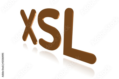 Programming Term - XSL - eXtensible Stylesheet Language -  3D image photo