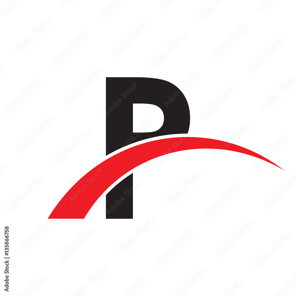 initial letter logo with swoosh red black initial letter logo with swoosh red black