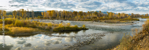 Gros Ventre river Wyoming Fall colors photo