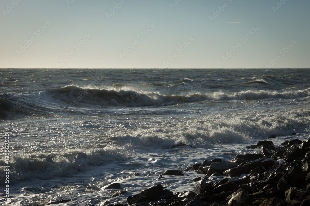 Water-wave on sea coast
