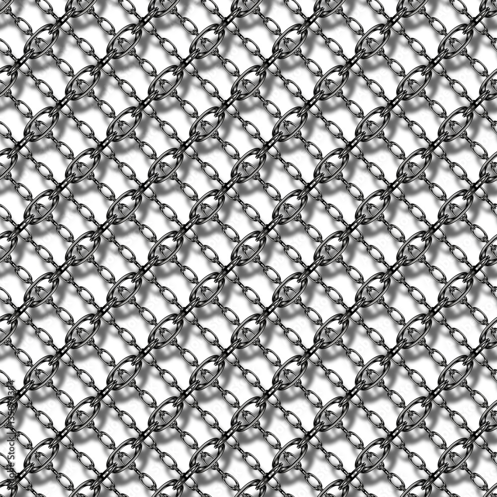 Naklejka premium Continuous metal chain pattern