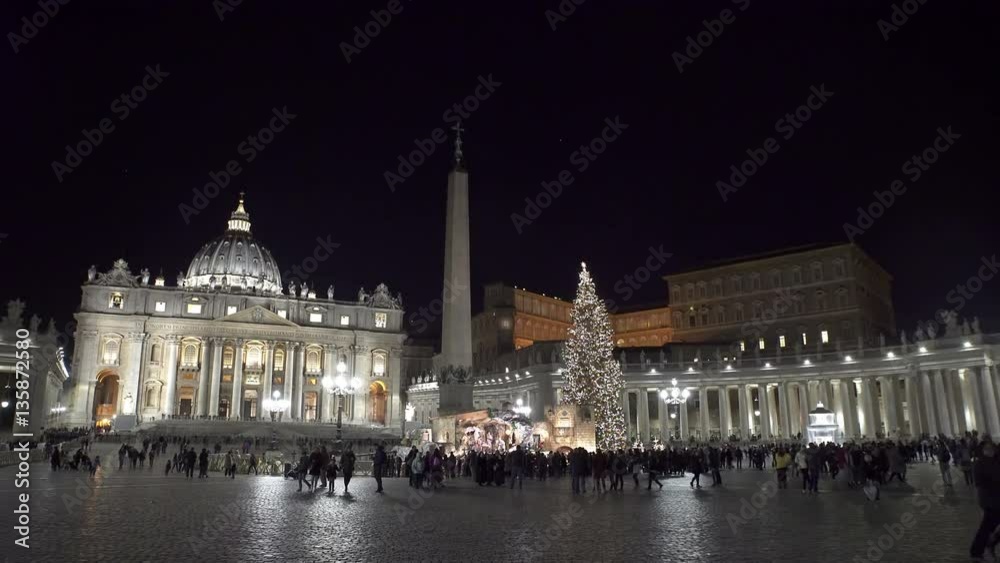 suggestive view of St. Peter's during Christmas suggestive view of St. Peter's during Christmas
