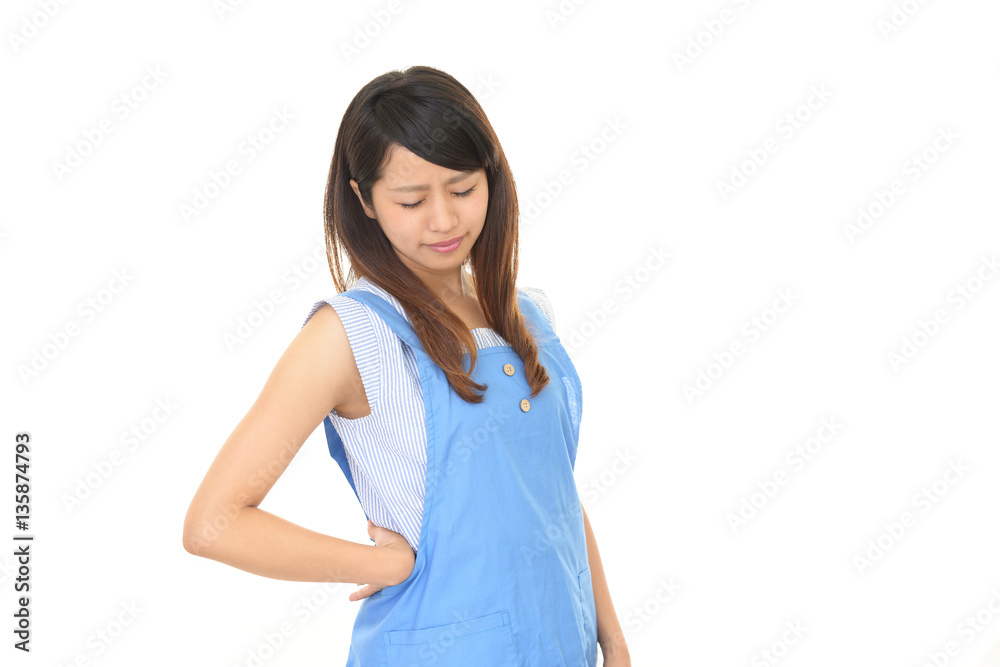 疲れた表情の主婦 疲れた表情の主婦