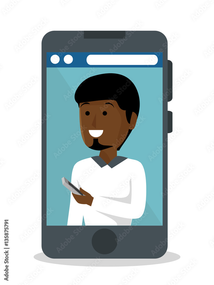 smartphone with user icon vector illustration design smartphone with user icon vector illustration design