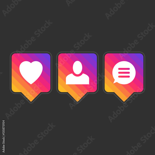 Like follower comment icons.