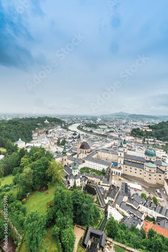 Salzburg as seen from Hohensalzburg Castle, Austria
