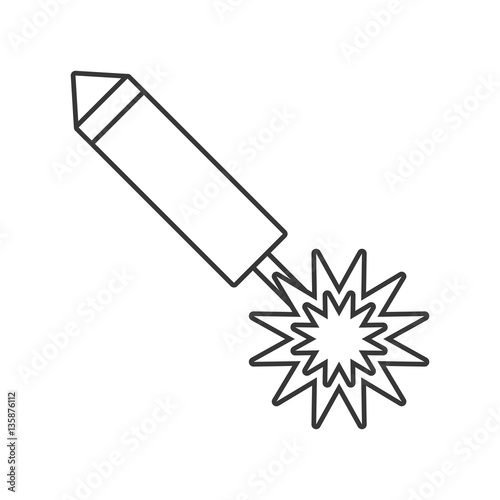 party firecracker icon design, vector illustration image