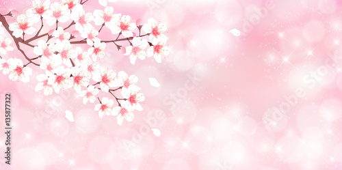 桜 さくら 桜の花 桜の木 空 木 春 花 風景 アイコン ピンク 満開 花見 花びら 自然 白 かわいい きれい ベクター イラスト 素材 Stock Vector Adobe Stock
