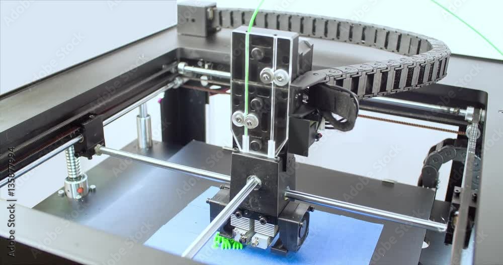 Working 3D printer 4k video. Process of printing three dimensional model. Additive manufacturing device machine technology concept Working 3D printer 4k video. Process of printing three dimensional model. Additive manufacturing device machine technology concept