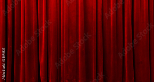 Horizontally seamless illustration of a red curtain photo