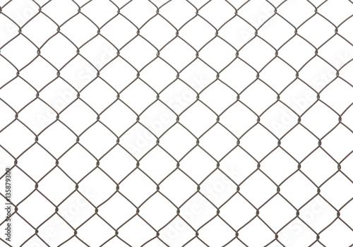 Wire mesh metal isolated on a white background