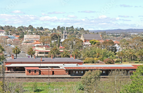 CASTLEMAINE, VICTORIA, AUSTRALIA - September 5, 2015: The Castlemaine railway station (1862) is located on the Bendigo line and has three operational platforms
