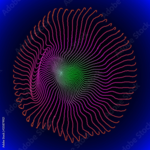 Glowing jellyfish -  vector illustration
