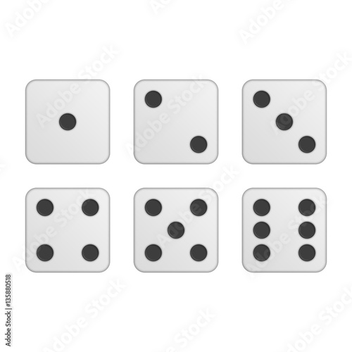 Dice vector icons.