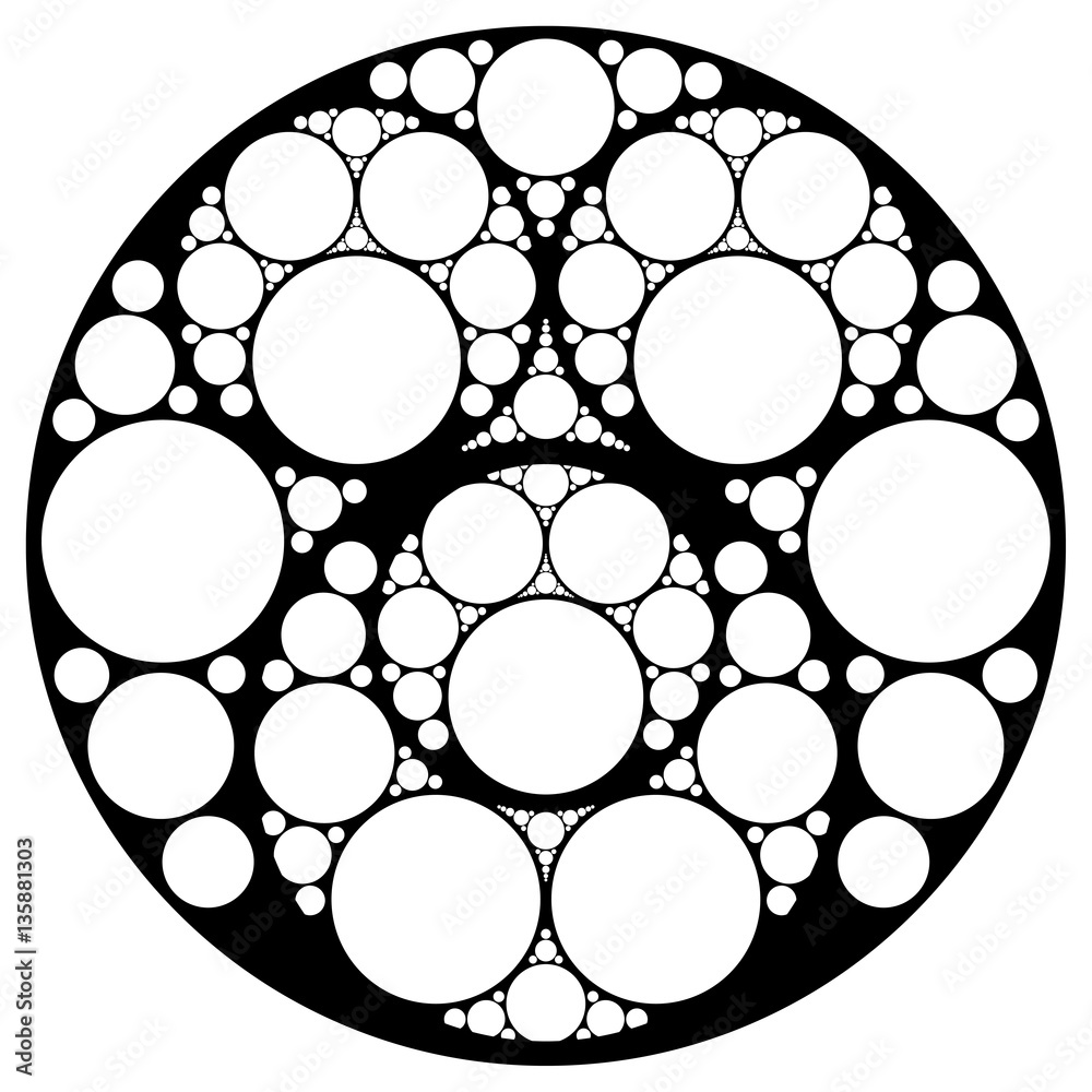 Apollonian Gasket Fractal - vector illustration Apollonian Gasket Fractal - vector illustration