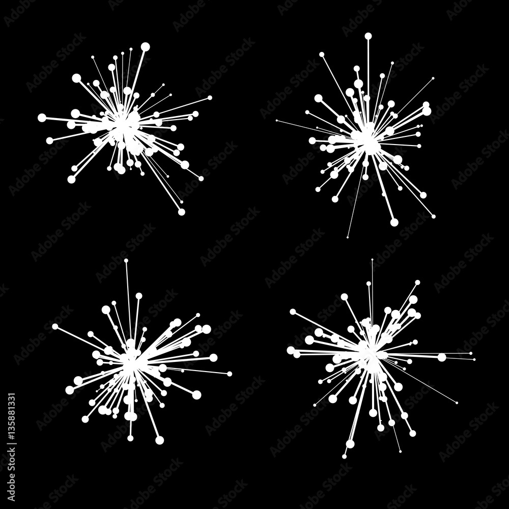 Round structures for design project - vector illustration 
