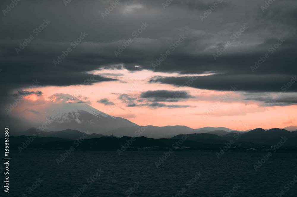 Mountain Fuji view from Enoshima island