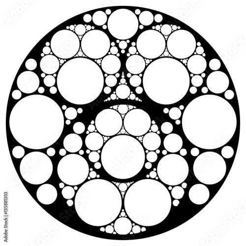 Apollonian Gasket Fractal    - vector illustration 