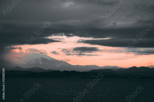 Mountain Fuji view from Enoshima island