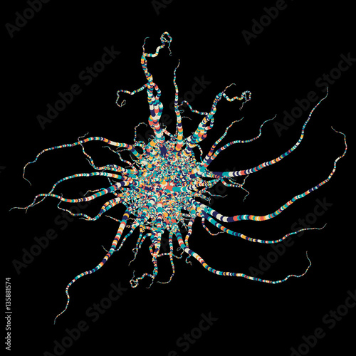 Round bizarre wad - vector illustration
