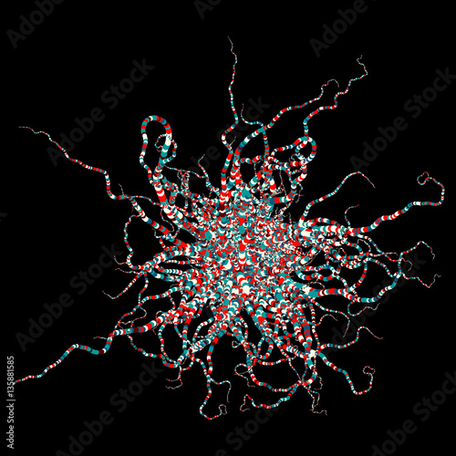 Round bizarre wad - vector illustration
