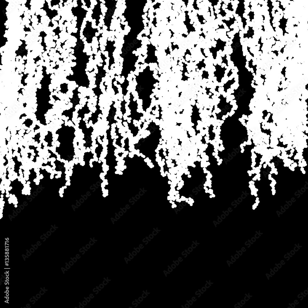 Filamentous stippled Icelandic moss  - vector illustration 