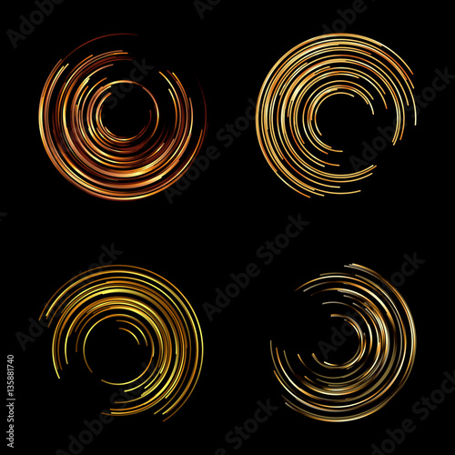 Concentric Circles for Design Project - vector set